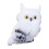 Plush Simulated Owl Ornament White 1 Piece 2