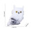 Plush Simulated Owl Ornament White 1 Piece 3