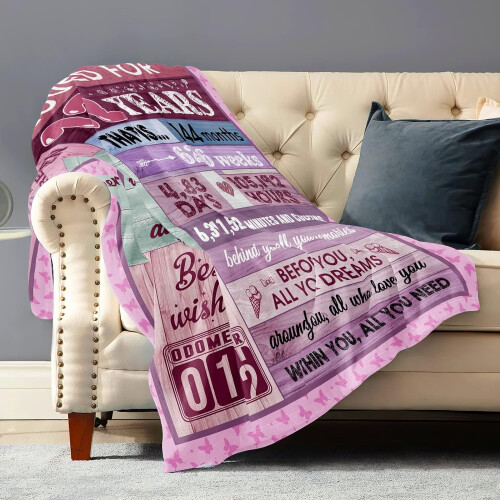 Pink Flannel Throw Blanket 30 x 40 inches 1