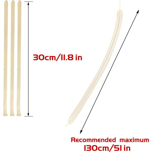 Clear Thickening Balloons for Arch Twisting Modeling 100 Pcs 1