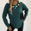 Women's Solid Floral Sweater Round Neck Long Sleeve Knit Top 1
