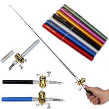 Aluminum Alloy Telescopic Fishing Rod 8.07 In