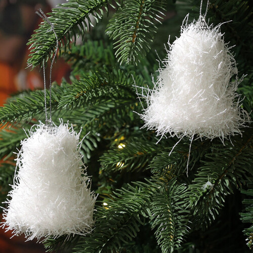 White Foam Christmas Ornaments 4PCS Lightweight Shatterproof