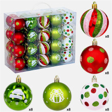 Lime Green Plastic Christmas Ball Ornaments 40 pcs 2.36 inch