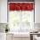 Christmas Red Kitchen Curtains and Valances Set 3-Piece 3