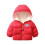 Kids Hooded Puffer Jacket Bear Print Front Zip Lightweight 4