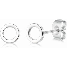 5mm Triangle Lightning Cross Hollow Circle Stud Earrings