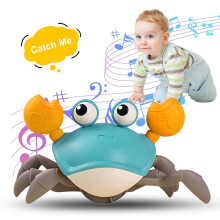 Crawling Crab Baby Toy Green with Music LED Light