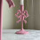Taper Candle Holder Bow Shape Metal 2 Pack 6