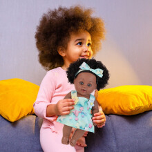 Black Curly Hair Baby Doll Vinyl 12 inch with Flexible