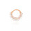 Daith Hoop Earring Sterling Silver Rose Gold White Stone 1