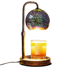 Candle Warmer Lamp with Timer,3D Glass Globe,Dimmable Height Adjustable Wax Melter for Scented Jar Candles US Plug