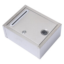 Small Mailbox Silver Stainless Steel 1 Piece 10.6 x 8.3 x