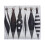 Plastic Finial Drop Ornaments Black White Stripe 6 Pcs 1