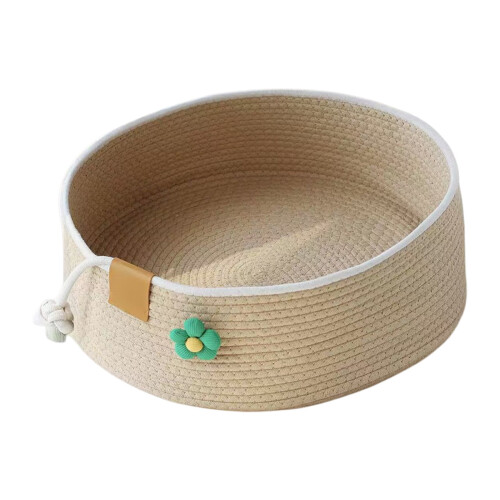 Cotton Rope Cat Bed Basket Medium Warm Washable Eco-Friendly
