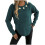 Women's Solid Floral Sweater Round Neck Long Sleeve Knit Top 2