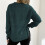 Women's Solid Floral Sweater Round Neck Long Sleeve Knit Top 6