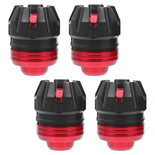 Motorcycle Frame Sliders Red PP Aluminum Alloy 4pcs