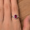 Women's Oval Cubic Zirconia Ring Red US Size 7 5