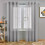 Voile Curtains Semi-Sheer Aqua Blue Linen Texture 100x250cm 6