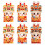 Red Foldable Bag Cartoon Design 6 Pieces 2