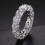 Moissanite Row Ring 925 Sterling Silver 5mm 1