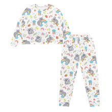 Women's Rainbow Koala Pajama Set - 2 Piece, Long Sleeve Top