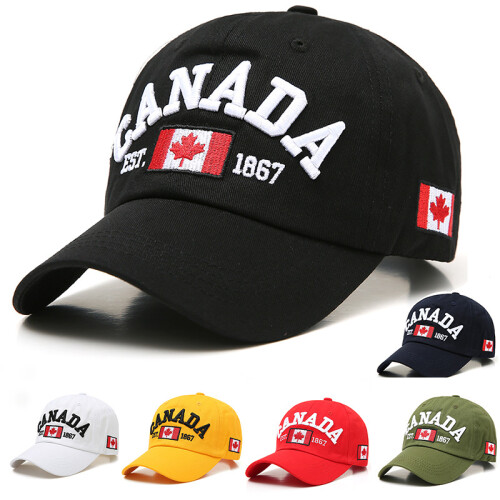 Baseball Cap Maple Leaf Flag Embroidery Unisex Dad Hat 1