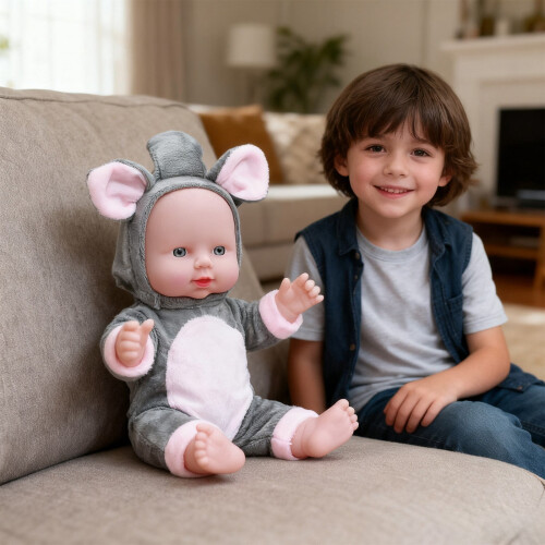 Talking Vinyl Doll Interactive Baby Toy Soft Washable Rubber