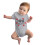 Baby Boys Short Sleeve Bodysuits Gray Size 90 2