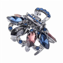 Hair Clip Claw with Rhinestone Crystal for Thin Hair 4 Pcs