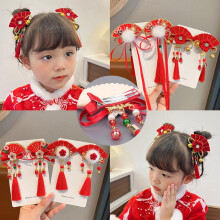 Polyester Hair Clips Red Cute 12 pcs