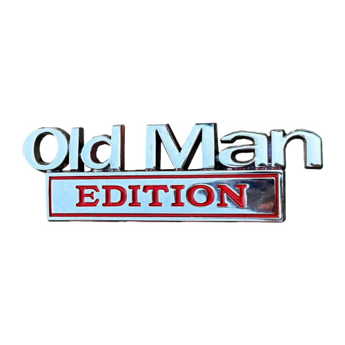 Metal Car Emblem Sticker Old Man Edition 4pcs