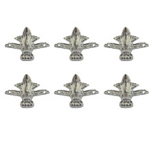 Retro Sofa Legs Silver Zinc Alloy 30x30mm 8 Pcs