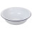 Retro Enamelware Dinner Bowl White Set of 1 5