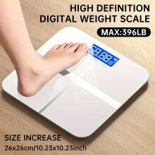 Digital Bathroom Scale 396 lbs LCD KG/LB Switch Temp