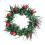 Holly Berry Candle Ring Small Artificial Red Berries Wreath 2