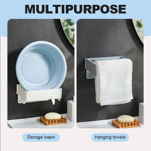 Foldable Trash Bag Holder Wall Mounted Magnetic Cabinet Rack 2