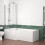 NES Home 1800mm LH L Shaped Bath, Front Panel, Screen With 550mm Vanity & Toilet 5
