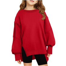 Oversized Pullover Sweater for Girls Long Sleeve Drop