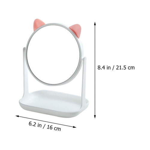 Kids Makeup Mirror Vanity Mirror 21.5 x 16 cm White 1