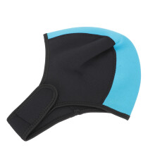 Rubber Elastic Bathing Hat with Ear Plugs Black