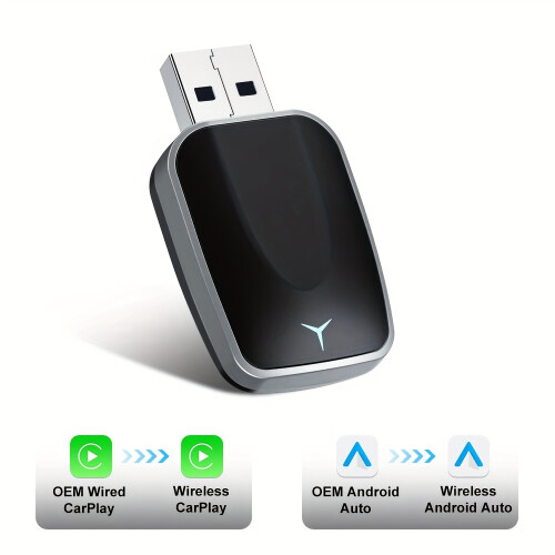 Wireless CarPlay Adapter 2-in-1 for iPhone and Android 1