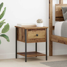 vidaXL Nachttisch Altholz 34 x 35,5 x 45 cm Holzwerkstoff
