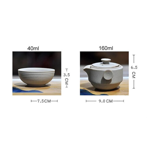 Japanese portable tea set with teapot and cup 1