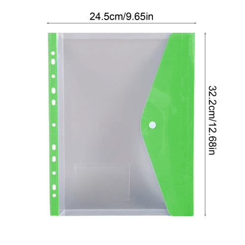 Expandable Binder Pocket Organizer 11-Hole Plastic Envelope 2