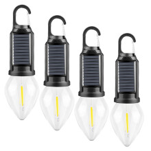 Solar USB Rechargeable LED Tent Lanterns 4-Pack