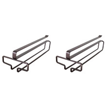 Under Cabinet Wine Glass Holder Stemware Rack 2 Pack