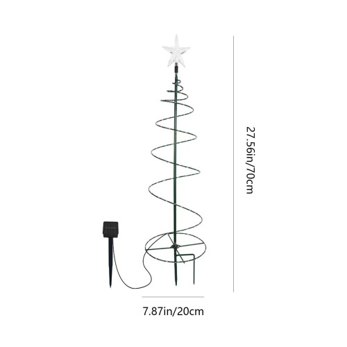 AuroraX Solar Christmas Tree Lights 8 Modes Waterproof 2