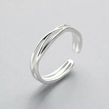 925 Silver Plated Flower Animal Cross Ring for Women with